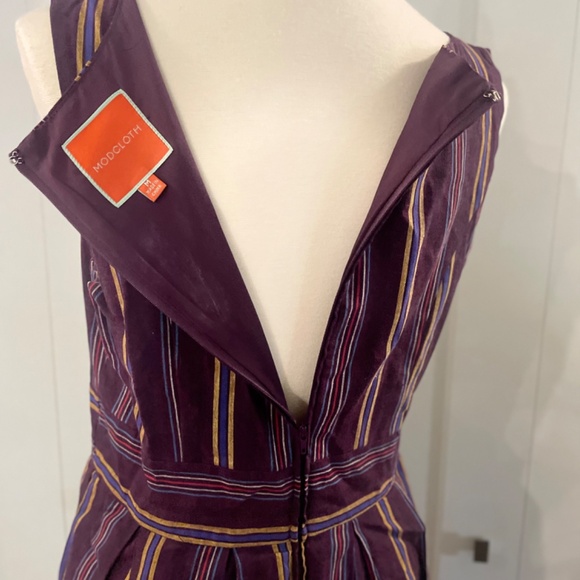 ModCloth Striped purple dress size 8 - Picture 3 of 3